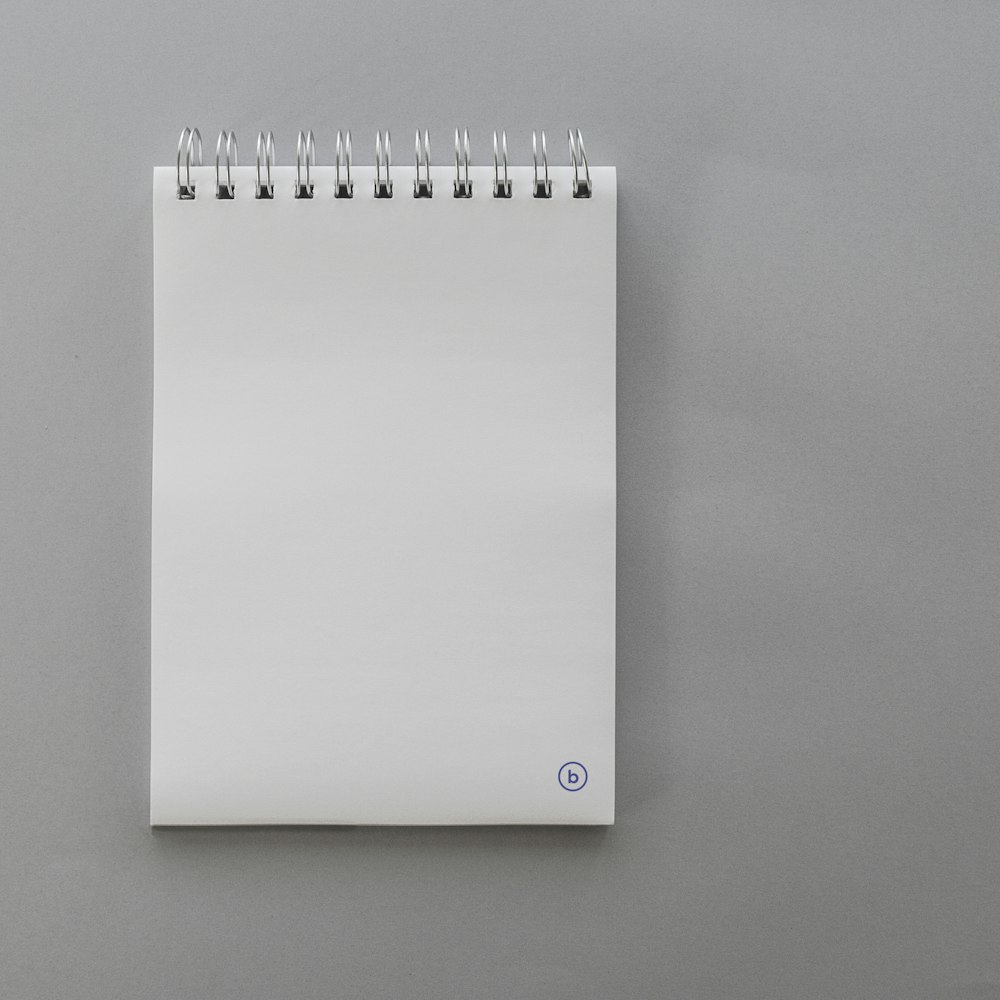 Empty stationery pad