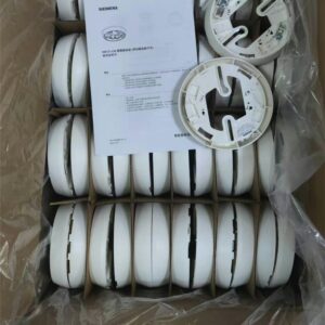 Box of new white smoke detectors with instructions